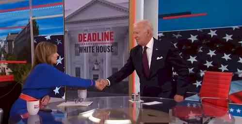 Biden exits interview set before host wraps up