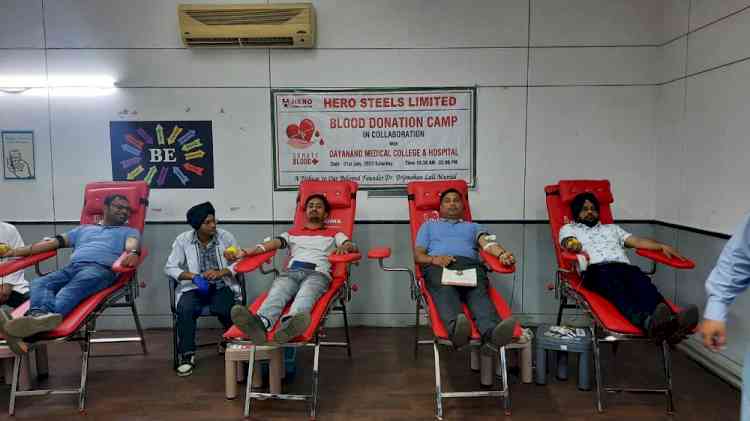 Hero Steels Limited organised voluntary blood donation camp 
