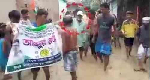 TMC MLA forced to walk on muddy road in Bengal