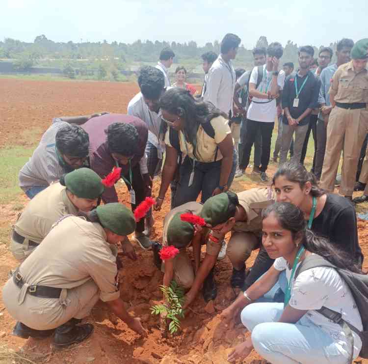 CMR University Students Plant 200+ Saplings to Observe Van Mahotsav 2023