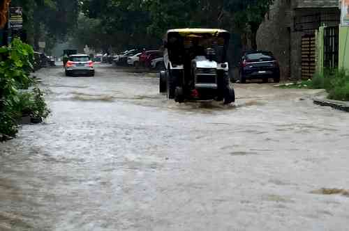 Gurugram roads turn into rivers after heavy rain