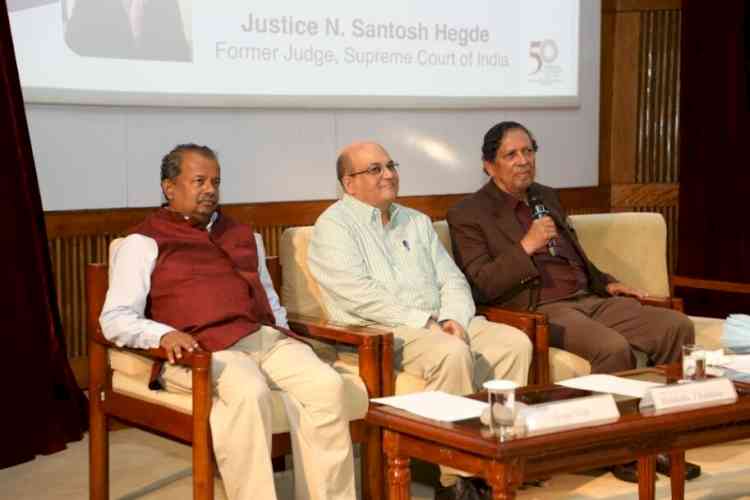 Inculcate and practice contentment and humanism, for the sake of the nation: Justice N. Santosh Hegde