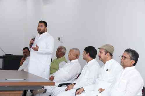 BJP a washing machine but its powder is running out, quips Tejashwi Yadav