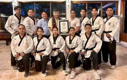 Nagaland’s taekwondo team etches name in Guinness World Records