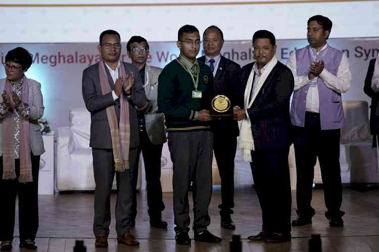 Chief Minister Conrad Sangma felicitates top ranking students of Meghalaya Board of School Education Examination 