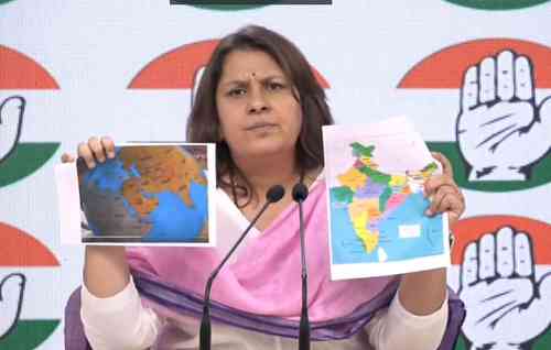 Incorrect India map: Congress slams BJP, demands apology