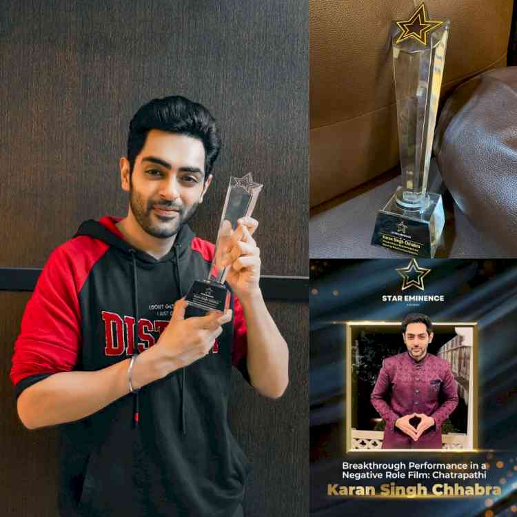 Karan Singh Chhabra wins an award for Breakthrough performance In a negative role 