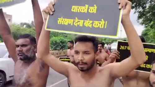 Chhattisgarh: Men stage nude protest against fake certificates, detained by police
