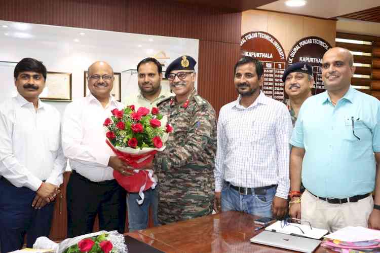 Brig. Ajay Tewari witnessed ongoing 10 days NCC camp at IKGPTU Main campus