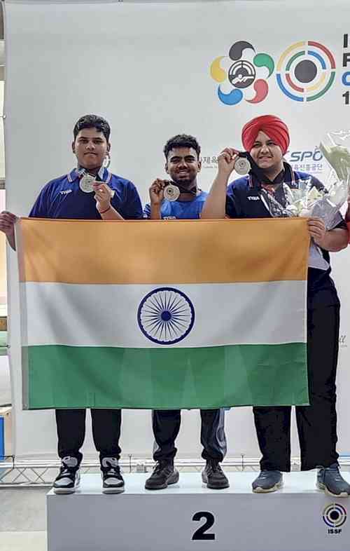 ISSF Junior Worlds: India wins silver in men's Rapid Fire Pistol team event