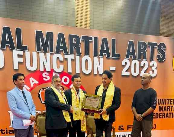 Grandmaster Bikram S. Thapa receives National Martial Arts Pride Award 2023   
