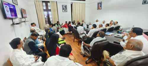 INDIA MPs meet at LoP's chamber, demand PM's comprehensive statement on Manipur