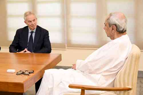 UK former Prime Minister Tony Blair meets Odisha CM