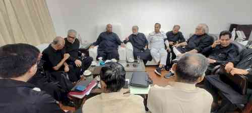 Dressed in black as mark of protest, INDIA leaders meet to press for PM's statement on Manipur