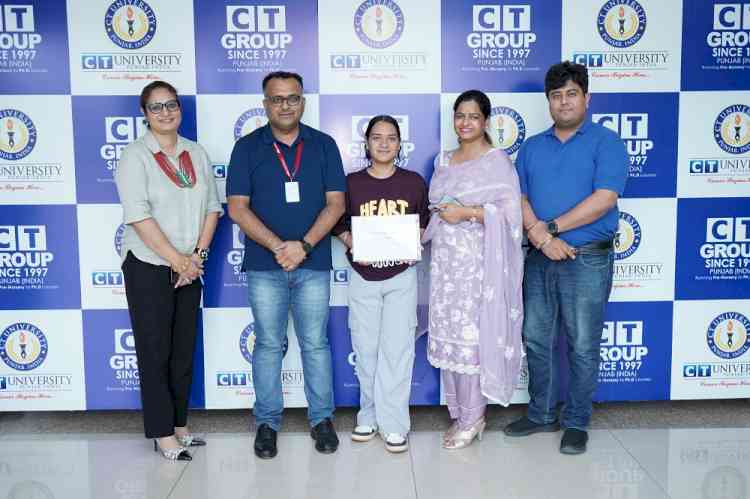 CT University Celebrates the Outstanding Achievement of Ishika Deosi, a Beacon of Empowerment for the Youth