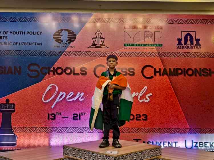 Hriday Garg, DPS Indirapuram Student, Triumphs with Triple Gold at Asian Schools Chess Championship