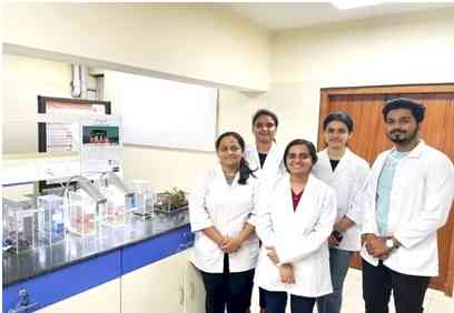 Prof. Sonal Singhal and her research group developed lab scale model for eradication of toxic pollutants from wastewater