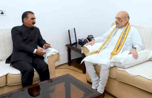 Himachal CM calls on Shah, seeks Rs 2,000 cr calamity relief