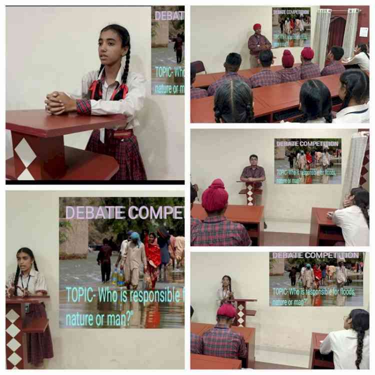 DRV DAV Centenary Public school’s Literary Club organized inter-section Debate Competition