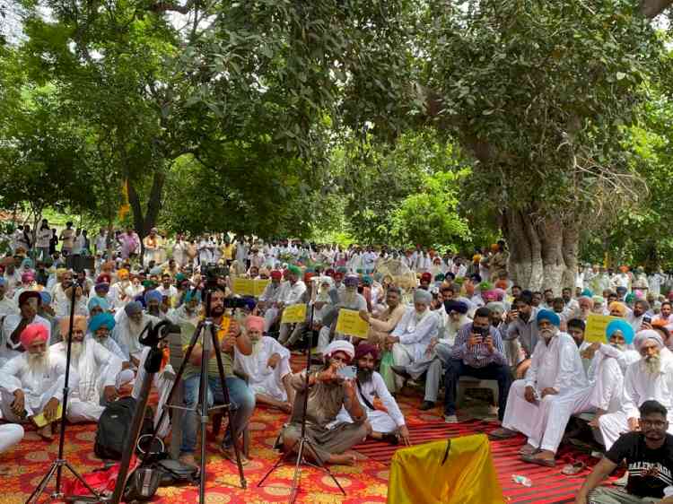Misal Satluj Members hold protest against removal of lift pumps along Sirhind Feeder