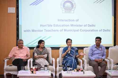 Atishi interacts with MCD teachers following professional training programme