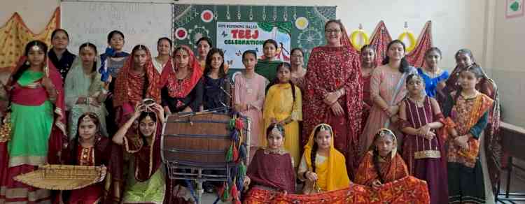 Girl students celebrated Teej festival with great enthusiasm in Dips School