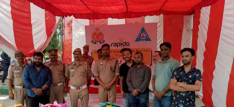 UP Police and Rapido join hands to Promote Safe Riding, Distributes Free Helmets in Noida