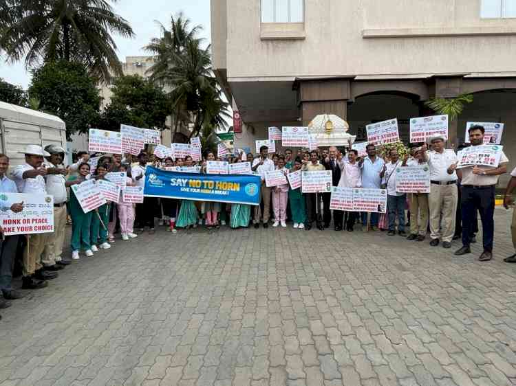 Apollo Hospitals conducts an awareness campaign on No Honking