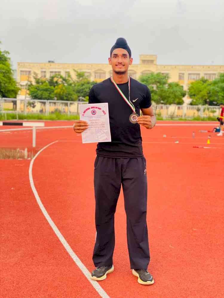 Student of DIPS Ajaypal got 3rd place in state level javelin competition