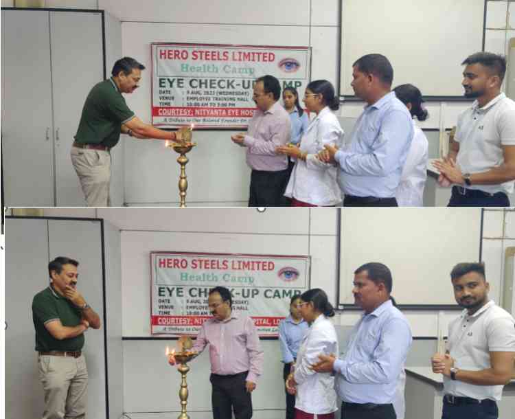 Eye check- up camp for employees at Hero Steels Ltd