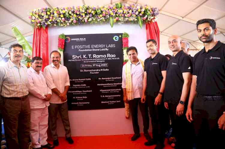 Amara Raja lays foundation stone for E Positive Energy Labs, organizes conclave on Advanced Battery Technologies