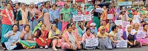 Thousands of women stage protests in Manipur over gangrape of 37-yr-old woman