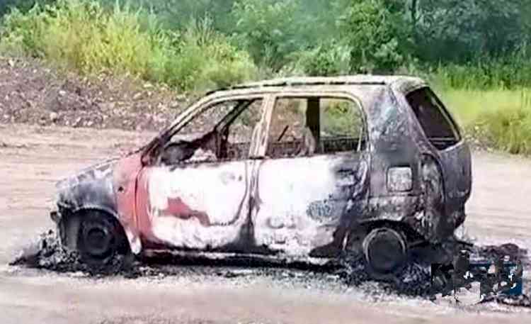 Car driver beaten and car set on fire on National Highway under Nurpur Assembly Constituency at midnight