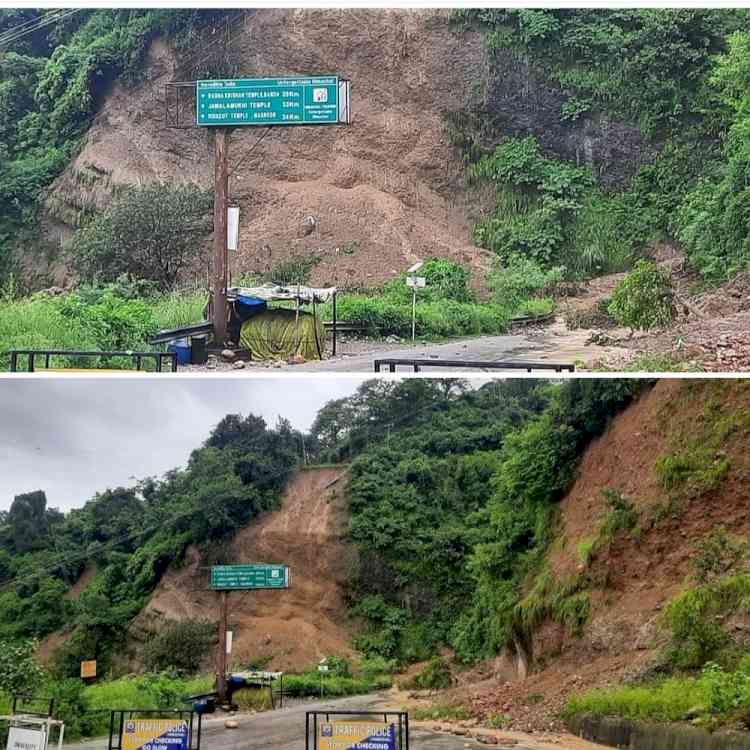 Dharamsala's road connectivity cut off, heavy rain predicted for next 24 hours
