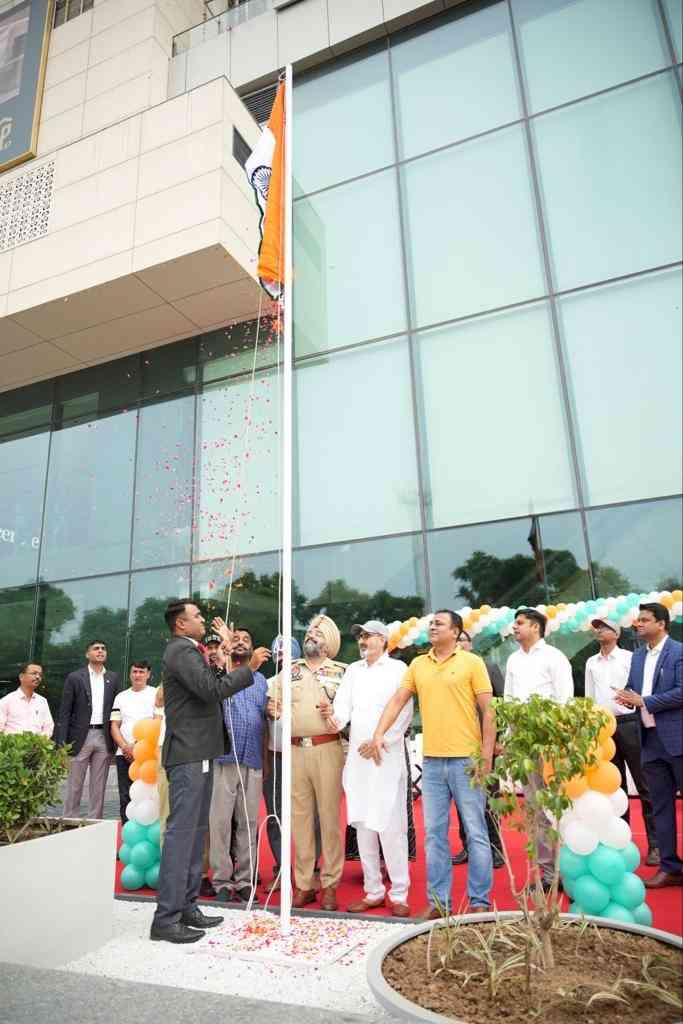 Independence Day Flag Hoisting ceremony at CP67 Mall Mohali