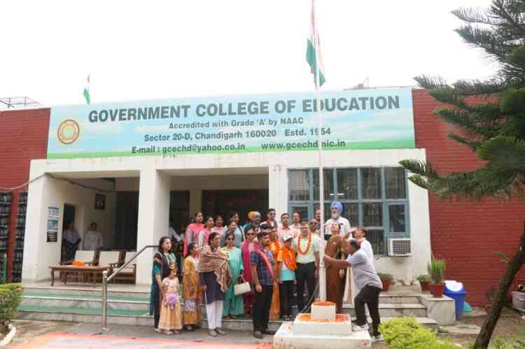 77th Independence Day celebrated at Government College of Education