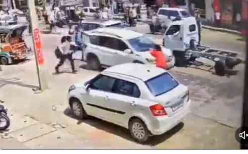 Woman dragged on bonnet of car in Raj, video goes viral