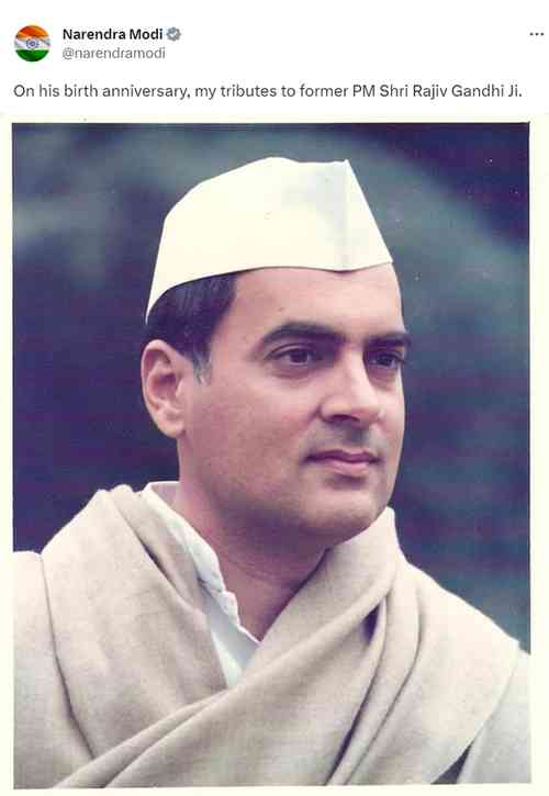 PM remembers Rajiv Gandhi on his birth anniversary