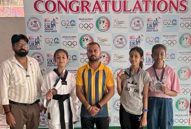 DIPS Taekwondo students win 2 gold in national Sikh games