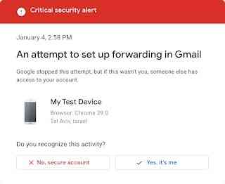 Gmail may now ask users for verification while adding new forwarding address