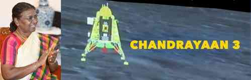 Prez Murmu hails ISRO on successful deployment of Pragyan rover on Moon