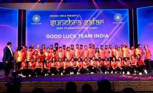 Hockey India felicitates Hangzhou Asian Games-bound men's and women's hockey teams