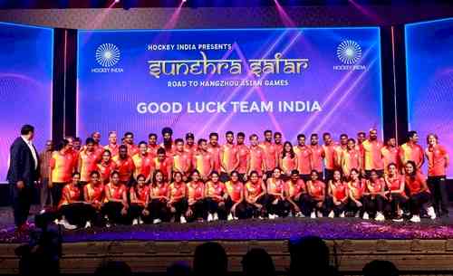Hockey India felicitates Hangzhou Asian Games-bound men's and women's hockey teams