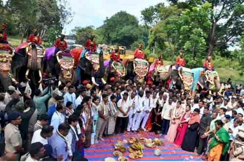 Mysuru Dasara 2023: Majestic march of elephants begins in K'taka