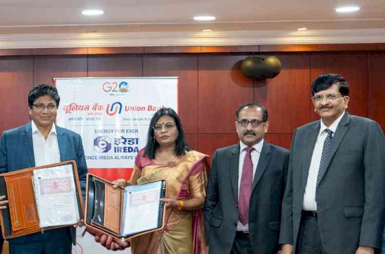 Union Bank of India and Indian Renewable Energy Development Agency Ltd. (IREDA) enters into MoU to boost renewable energy projects