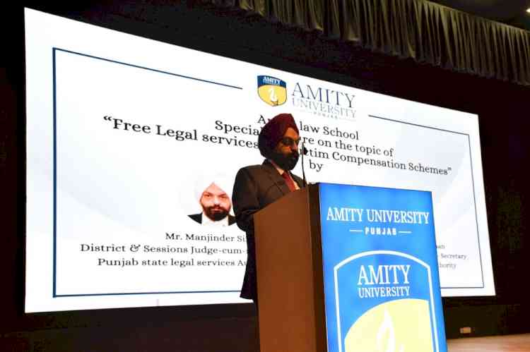 Amity University Punjab's Law School holds session  on 'Free Legal Services and Victim Compensation Schemes'