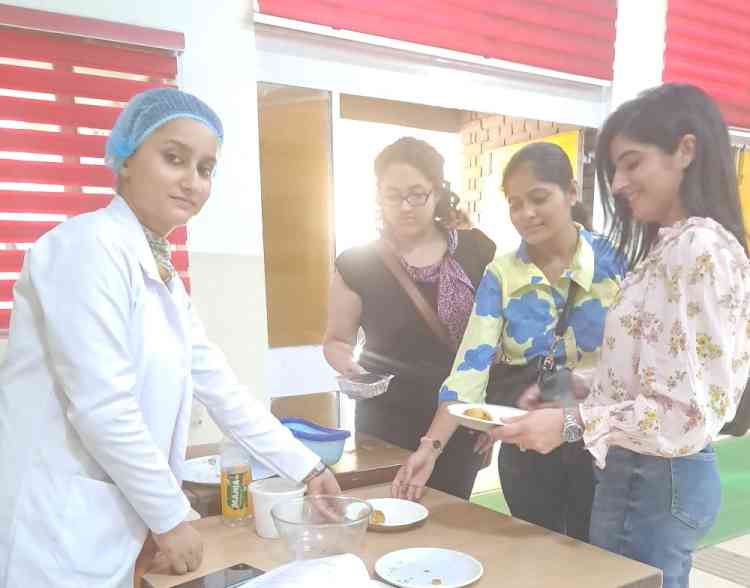 Stall at Home Science College to foster entrepreneurship and celebrate poshan maah