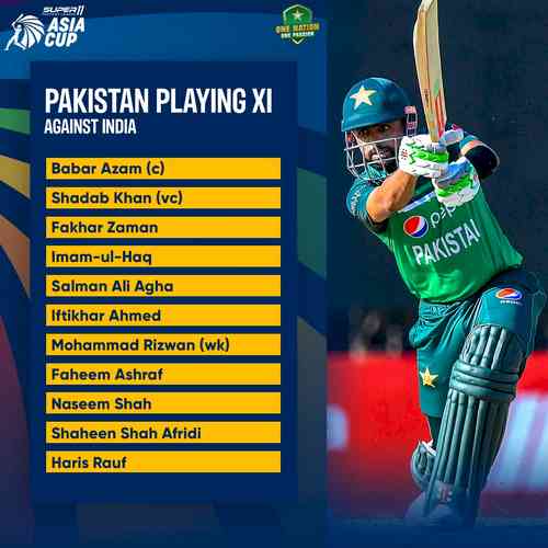 Asia Cup: Pakistan announce playing Xi for India clash, pick four pacers for Super 4s match