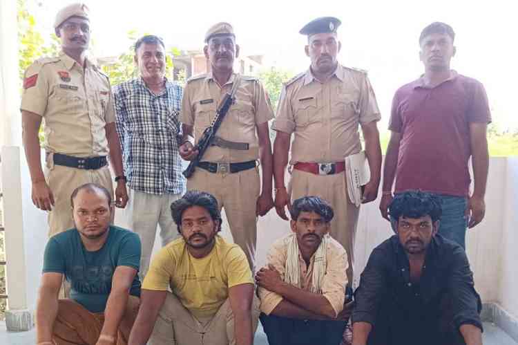 नंदगढ निवासी युवक की हत्या में शामिल चार आरोपी गिरफ्तार