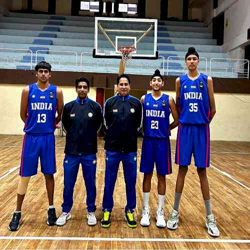 3 Punjab U-16 Boys Basketball players in Indian Team playing FIBA U16 Asian Championship 2023 at Doha, Qatar this month